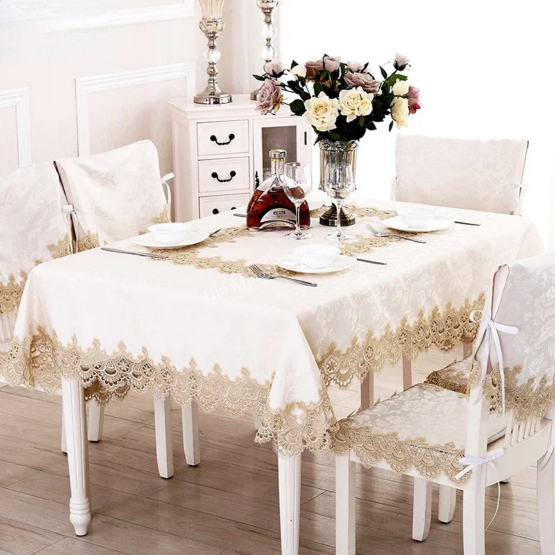 Home Textiles List - Toalha de mesa redonda creme capa