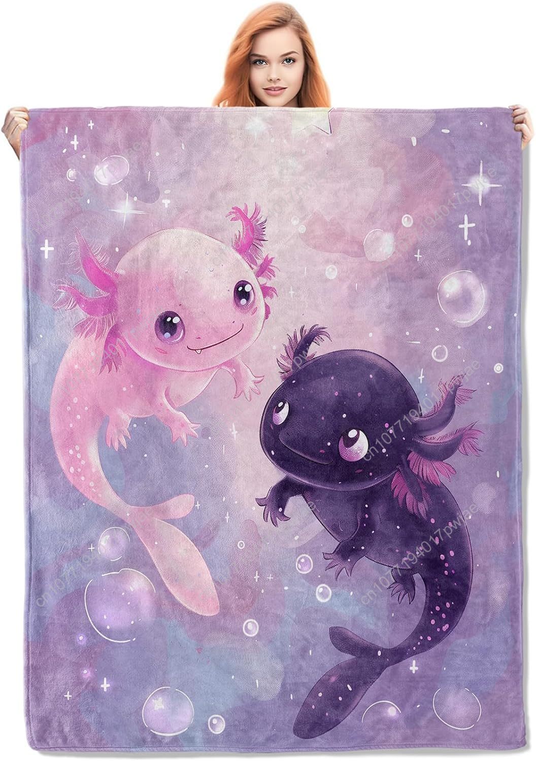 Home Textiles Usa - Axolotl cobertor bonito axolotls flanela lance