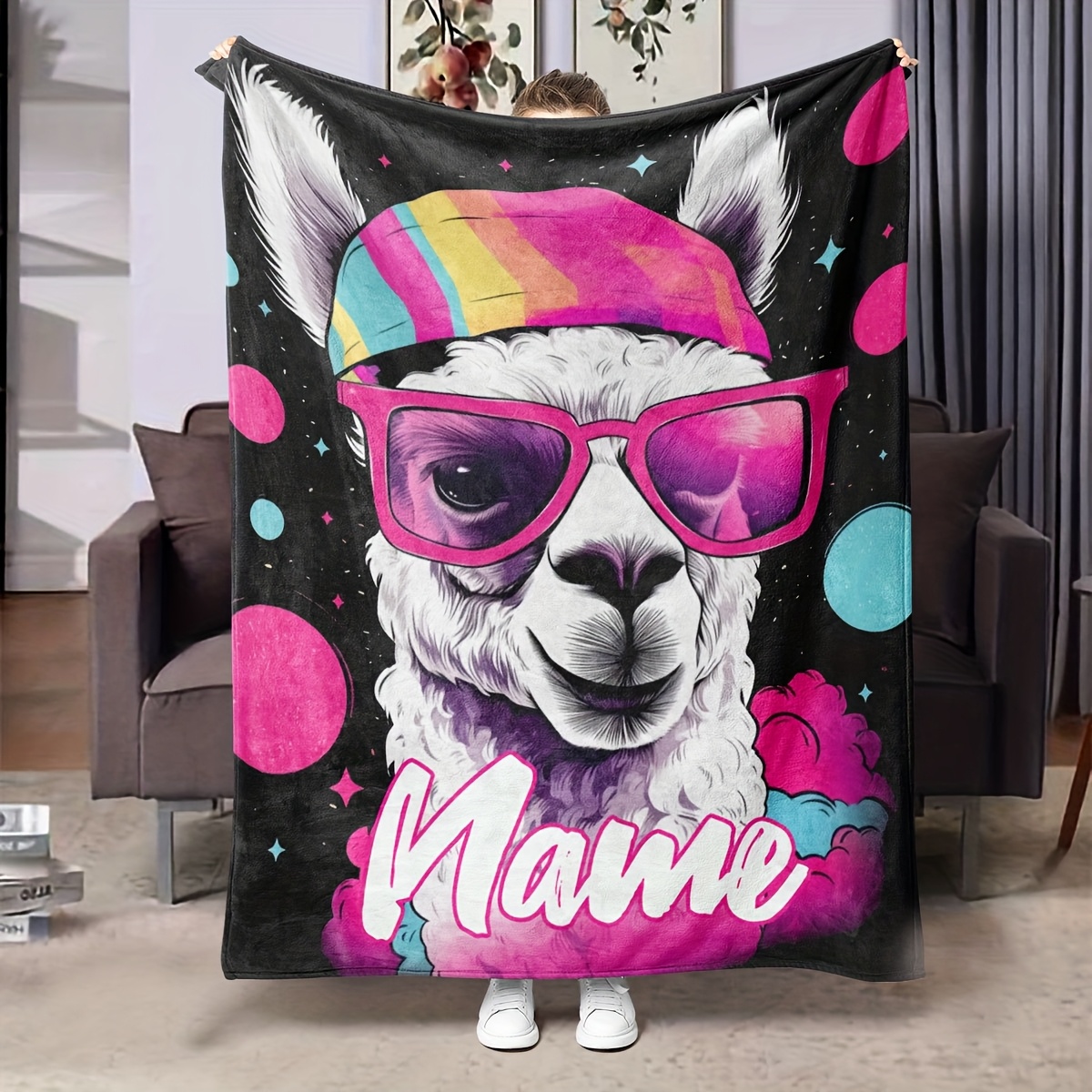 Home Textiles List - Cobertor de Flanela Personalizado com Nome,