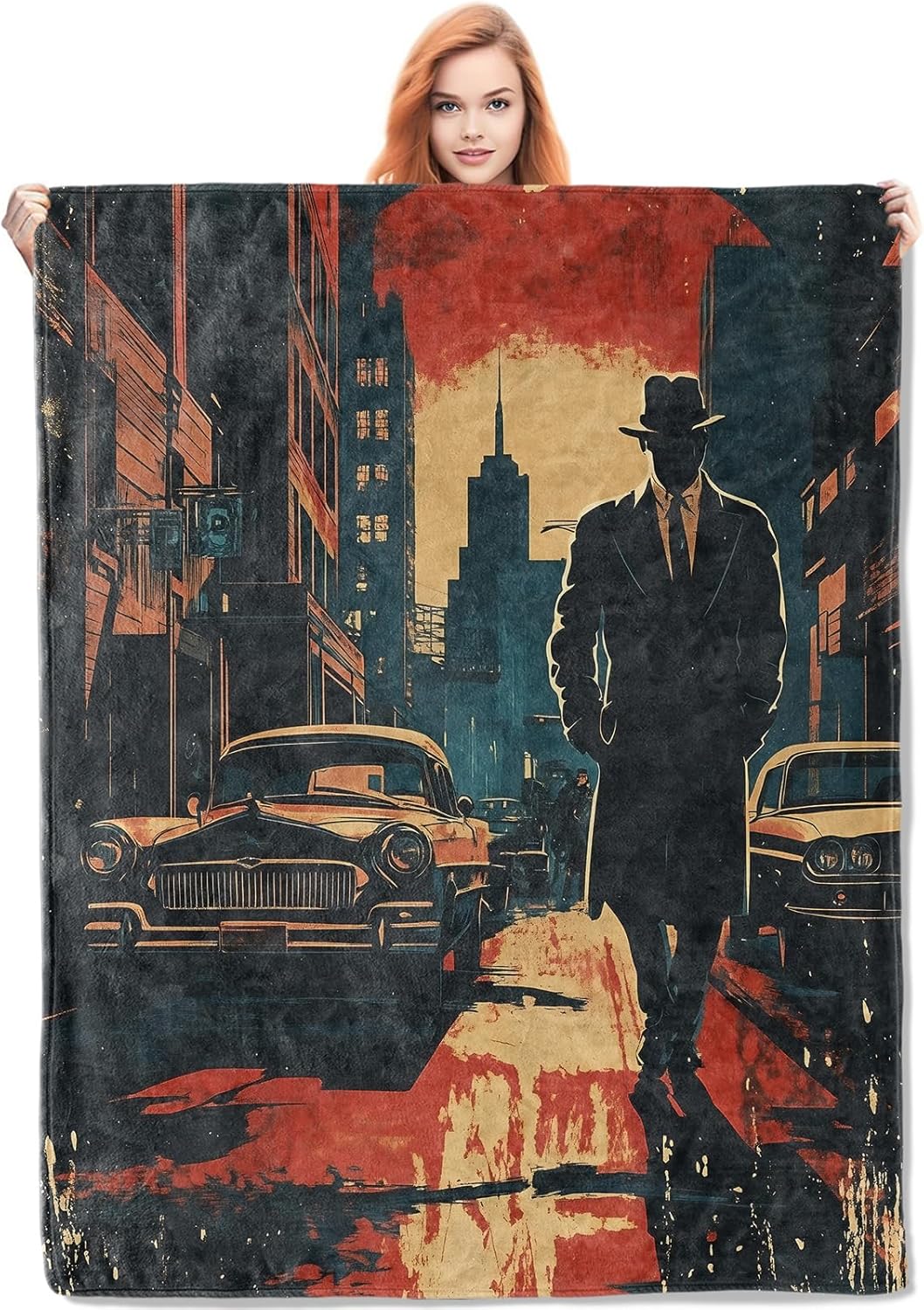 Home Textiles Usa - Noir detetive cobertor presentes para mulheres