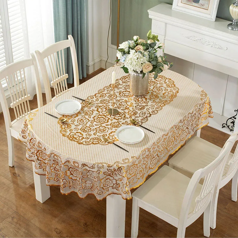 Nova Toalha de Mesa Oval de PV - Home Textiles Today News avaliação e preço