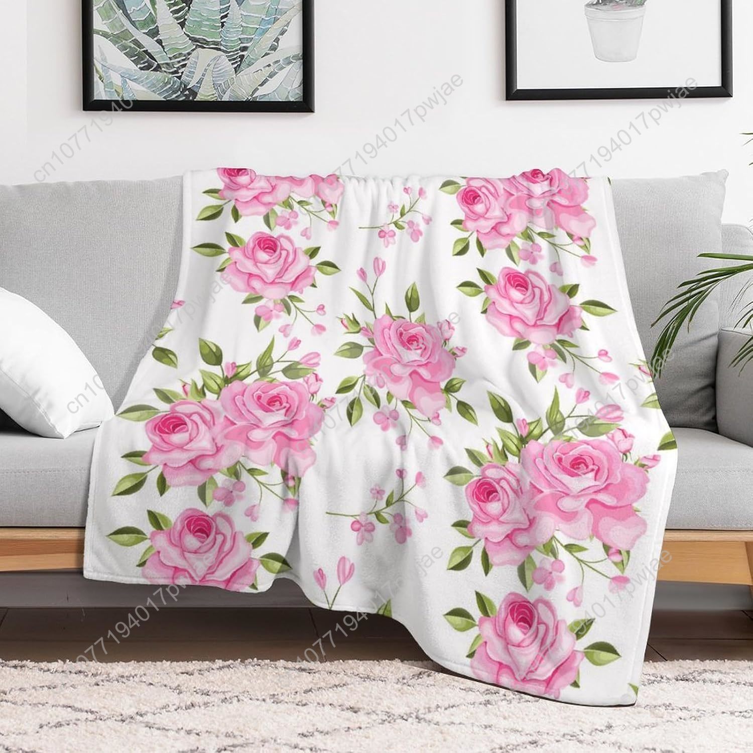 Flor rosa lance cobertor decor - Home Textiles Usa avaliação e preço