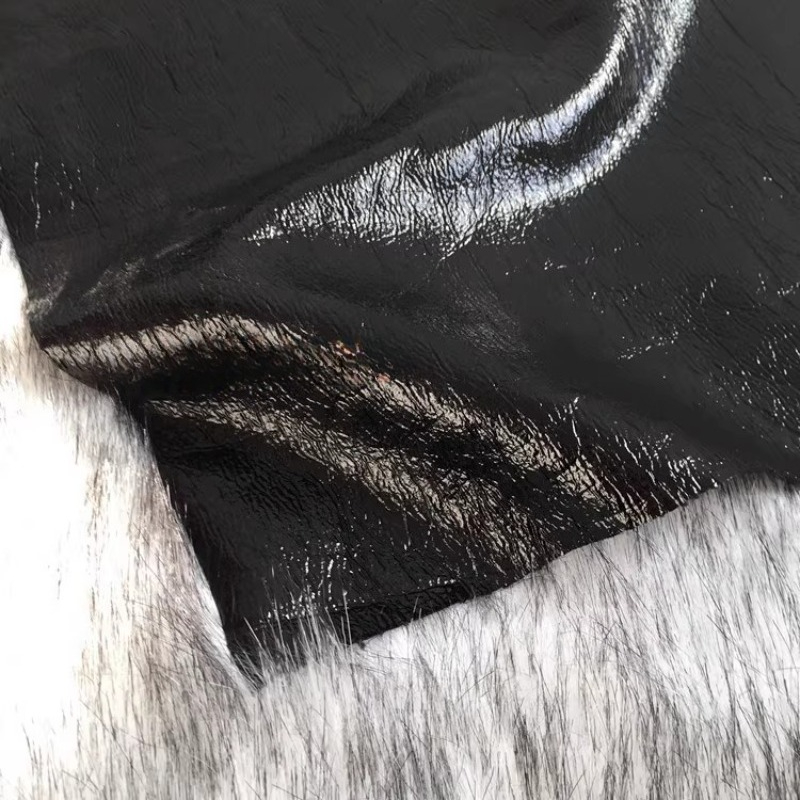 Textura preta pura couro pu br - Home Textiles Wholesale avaliação e preço