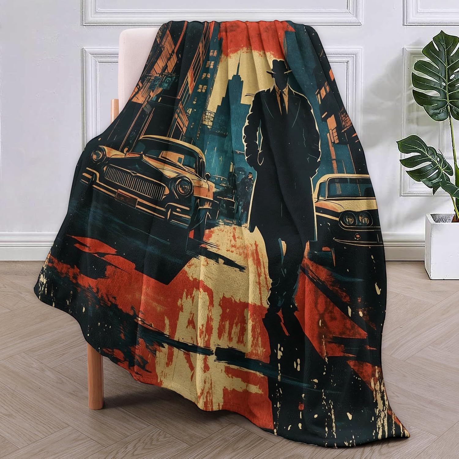 Noir detetive cobertor present - Home Textiles Usa avaliação e preço