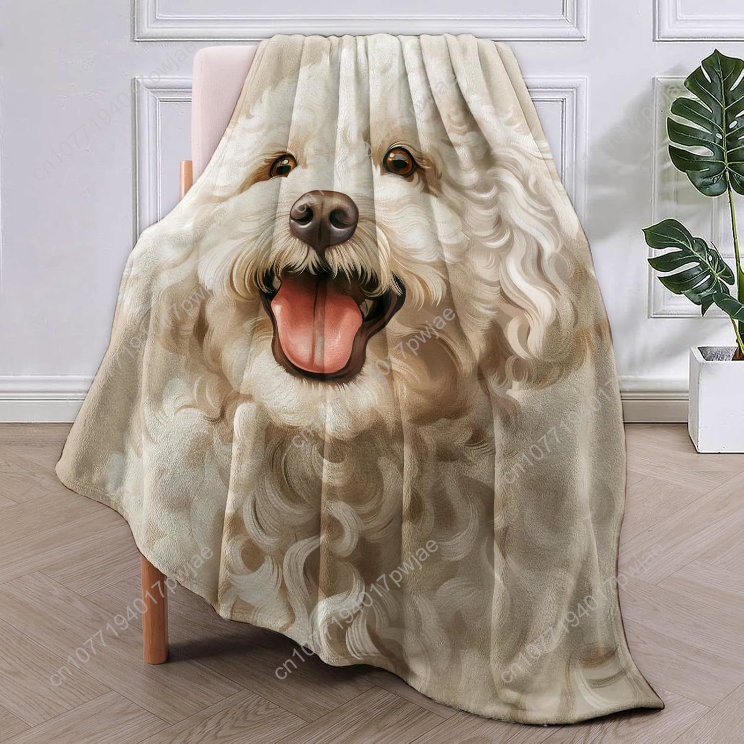 Cobertor de retrato de poodle  - Home Textiles Usa avaliação e preço
