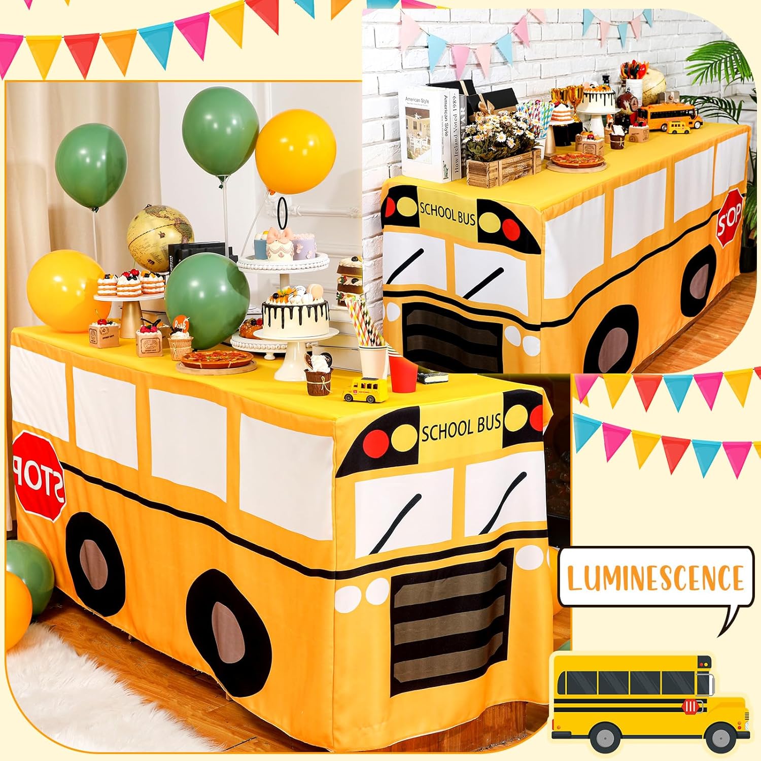 Toalha de mesa de ônibus escol - Home Textiles Today News avaliação e preço