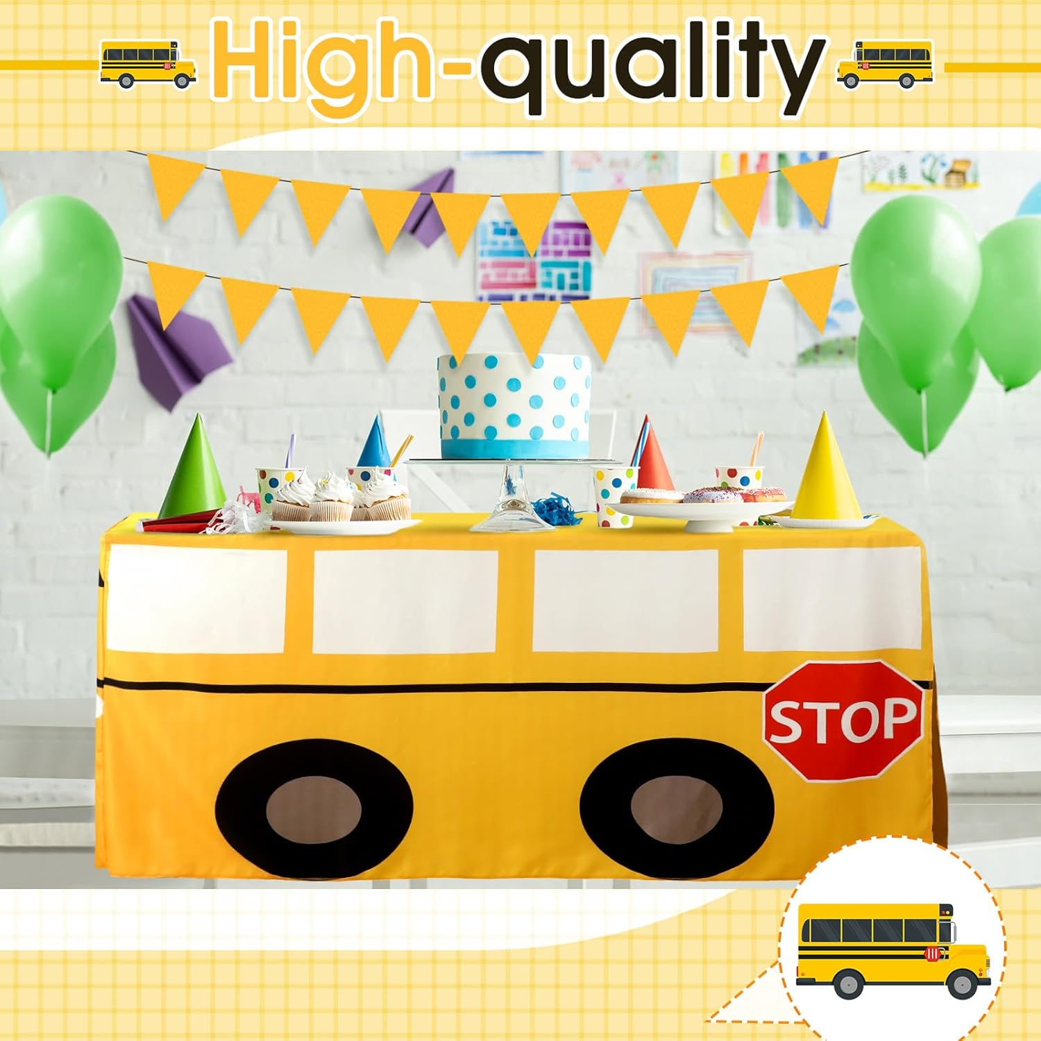 Toalha de mesa de ônibus escol - Home Textiles Today News avaliação e preço